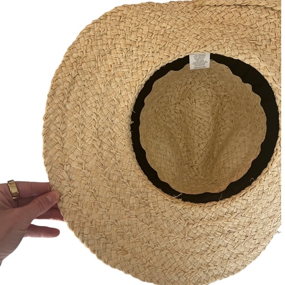Wide Brim Woven Straw Beach Hat - Picture 8 of 9